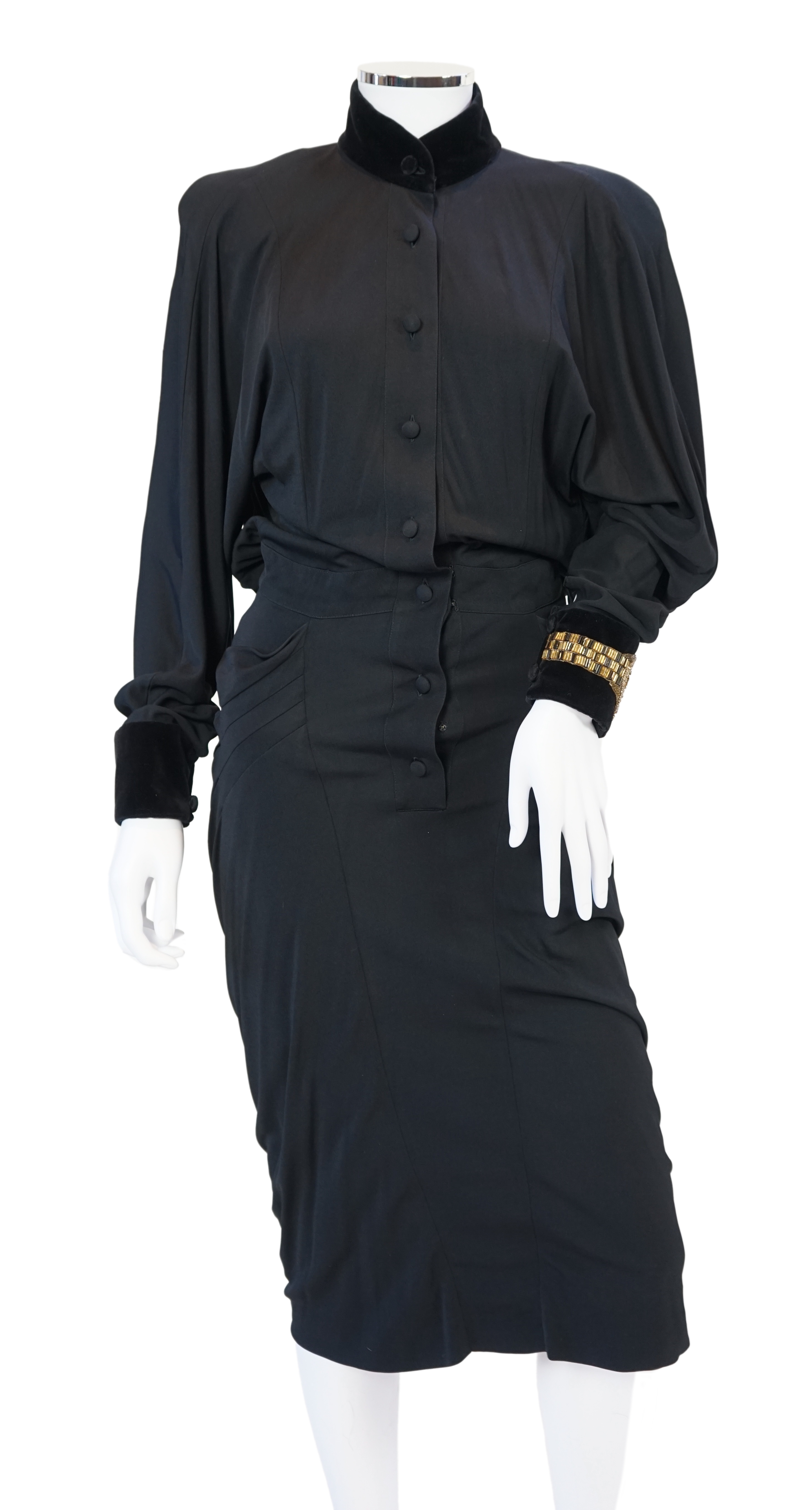 A Karl Lagerfeld black evening dress, size EU 38